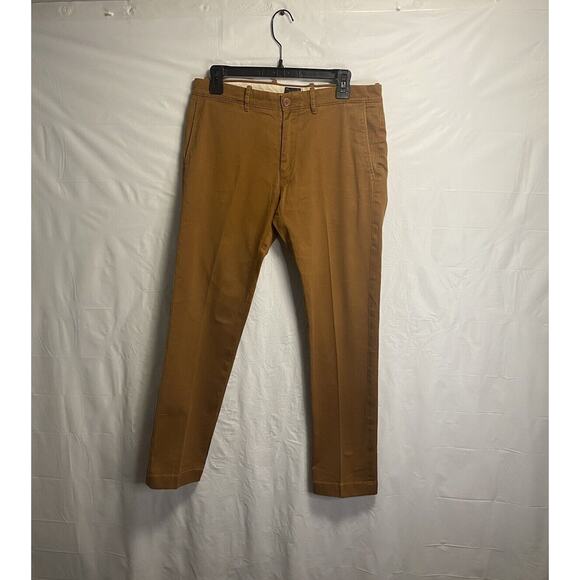 J.‎ Crew Stretch 484 Mens Pants Chino Preppy Casual Brown Cotton Size 30x30 - Picture 1 of 4